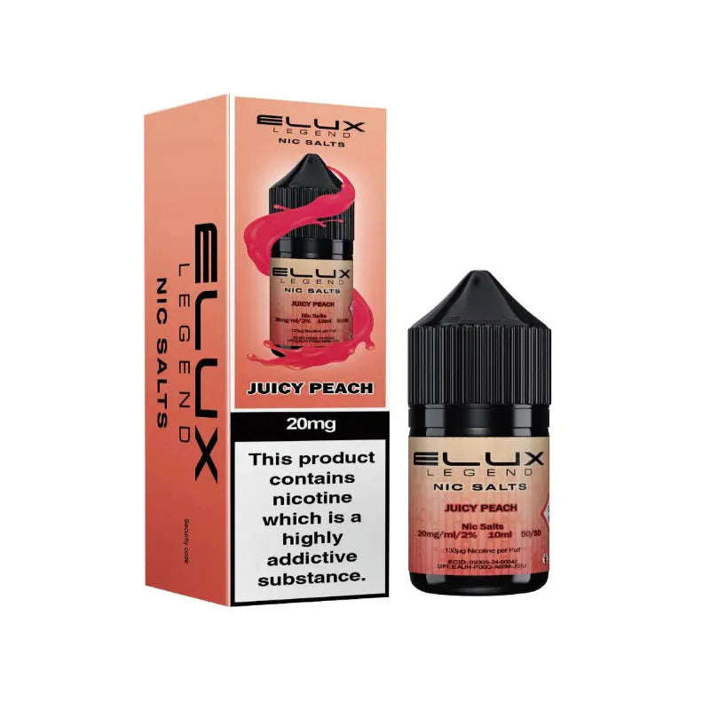 Juicy Peach Elux Nic Salt E-Liquid