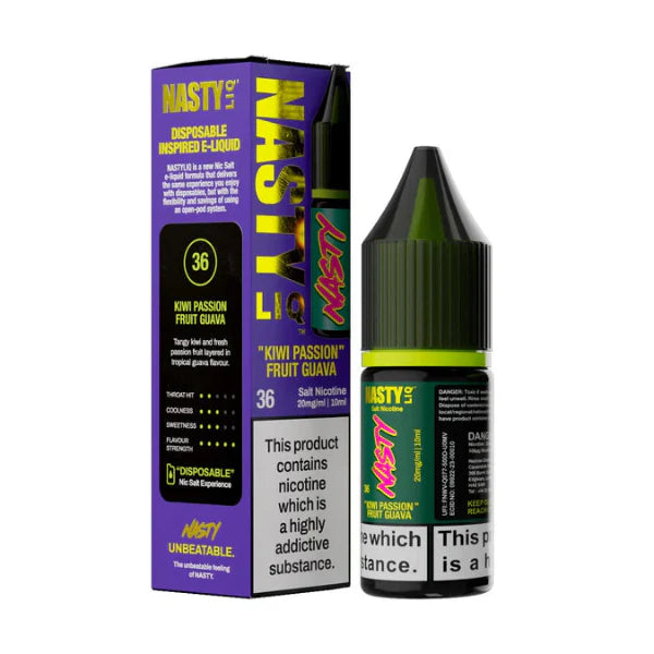 Kiwi Passion Fruit Guava Nasty Juice Nic Salt E-Liquid