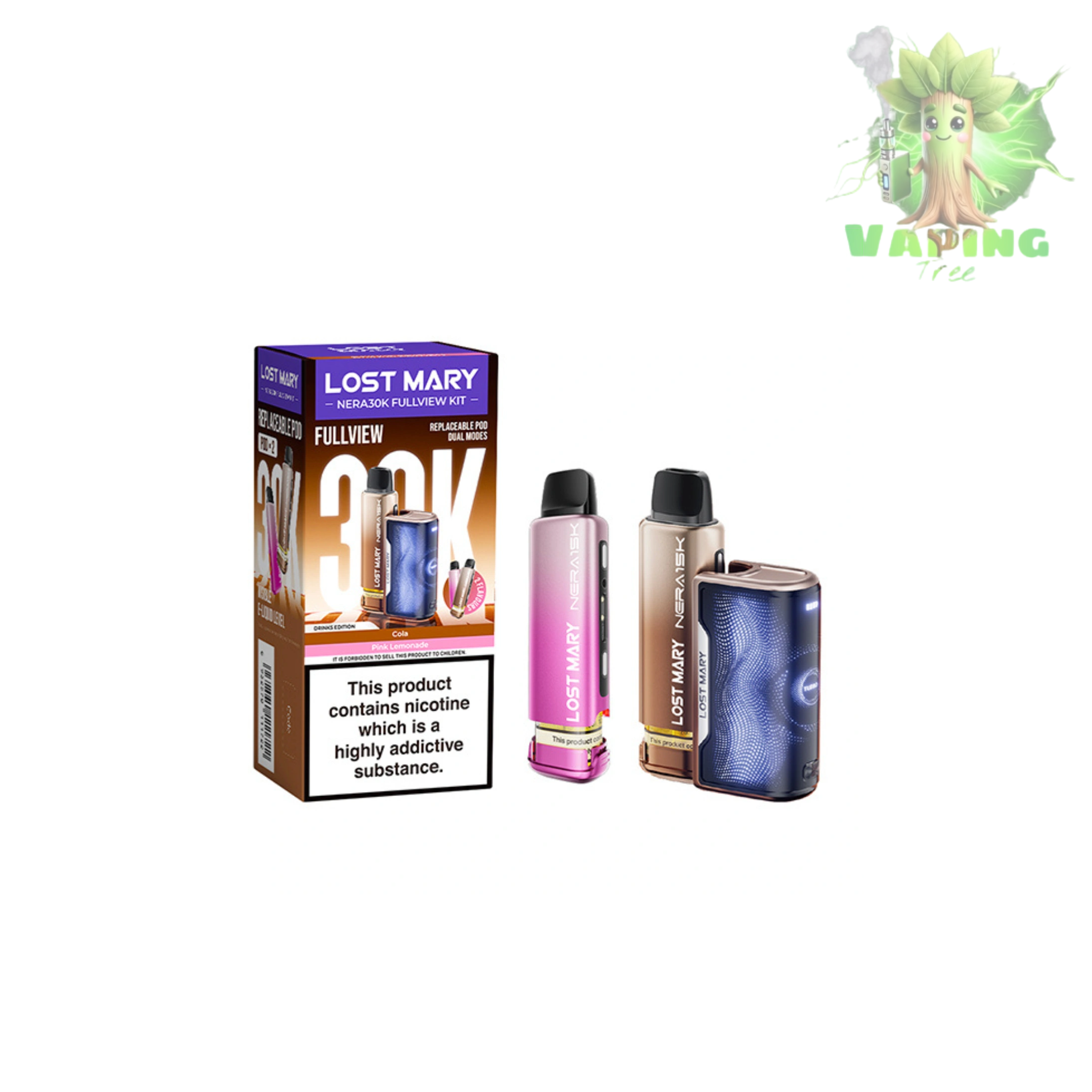 Lost Mary Nera 30K Drinks Edition with Fullview Pods and LED display